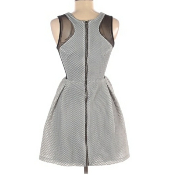 River Island Black Grey Zipped Skater Dres… - Picture 2 of 8